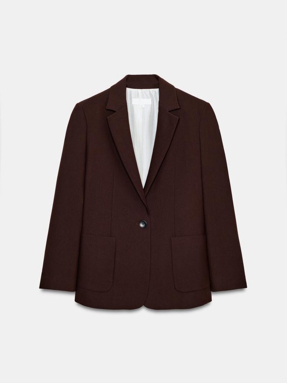 NWOT Zara Straight Blazer with Shoulder Pads - Brown - XS